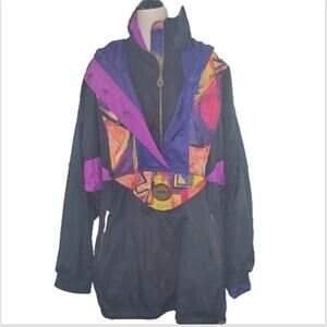 Vintage 90s Windbreaker Ski Jacket Passport Size Medium